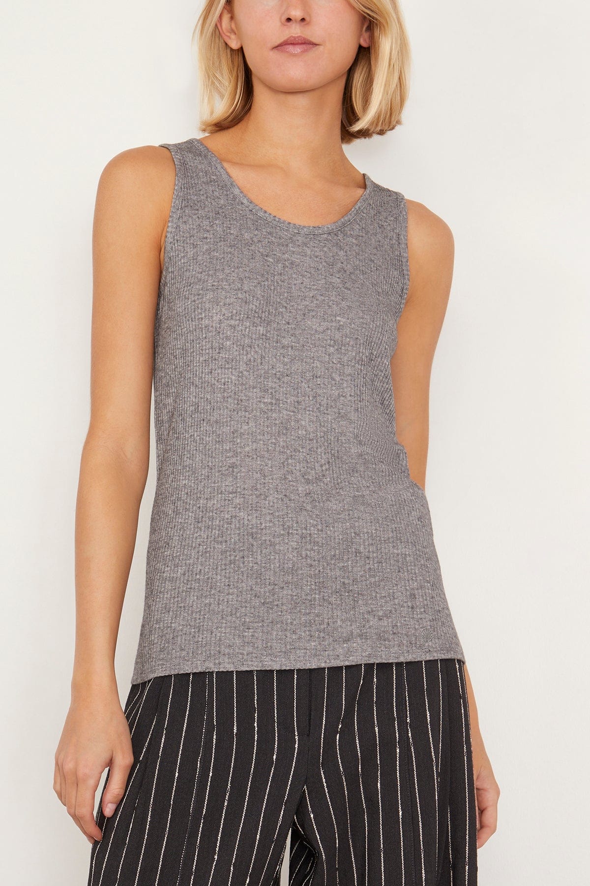 Alicudi Tank Top in Grey Melange - Image 3