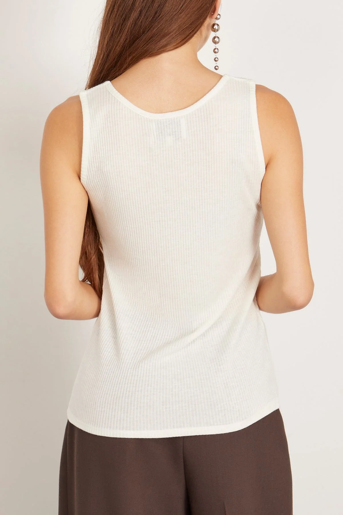 Alicudi Tank Top in Ivory - Image 4