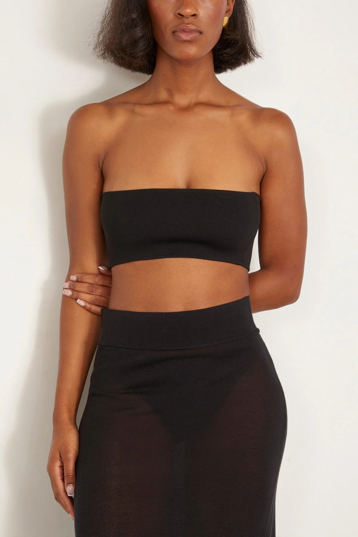 Bandeau Knit in Black - Image 3