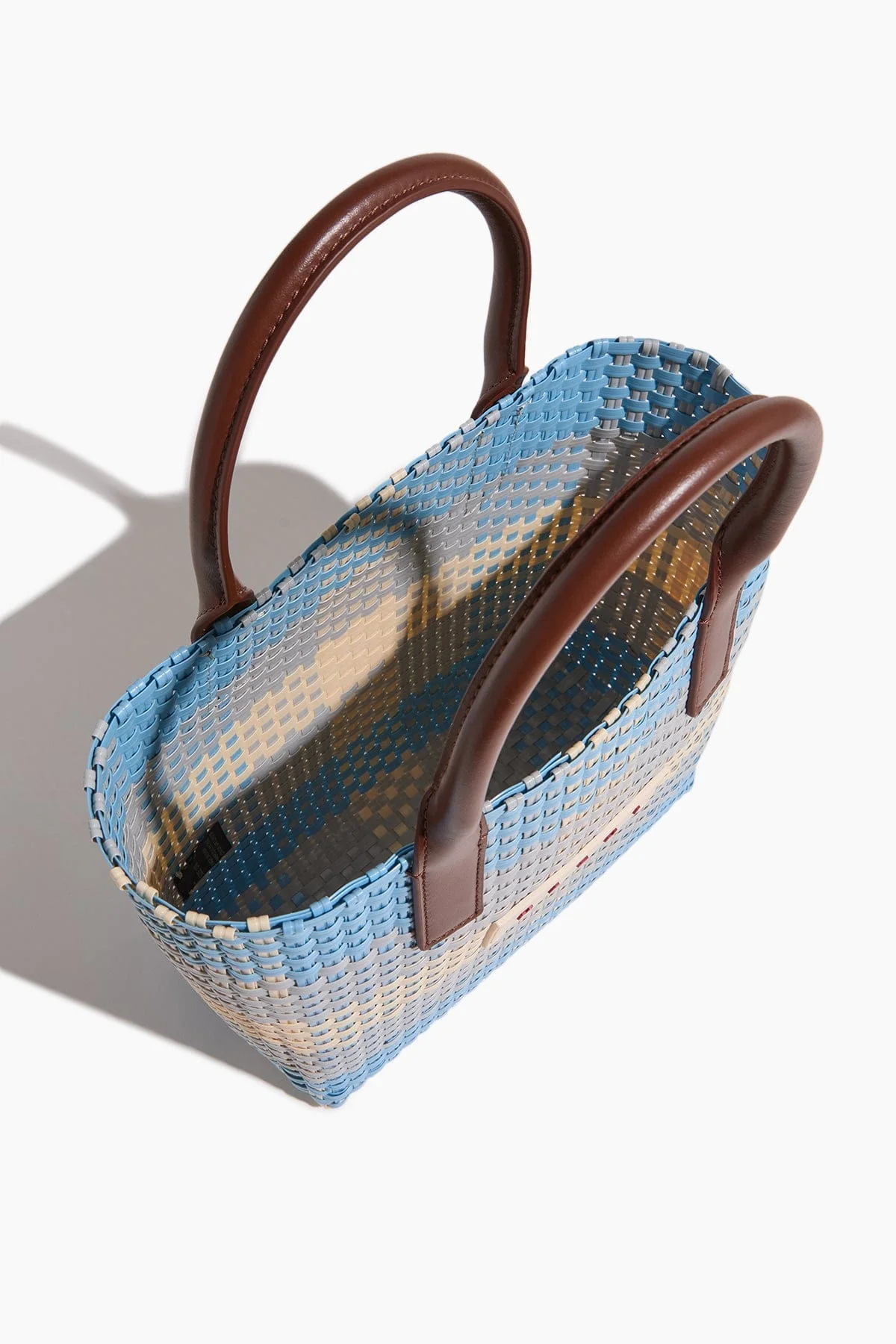 Check Tote Small in Lily White/Frost/Shadow - Image 4