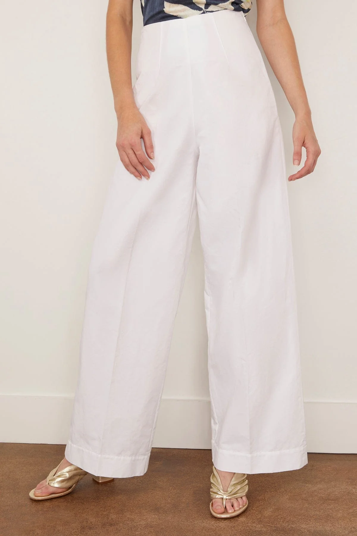 Chic Cotton Linen Wide Leg Pants in Giglio - Image 3