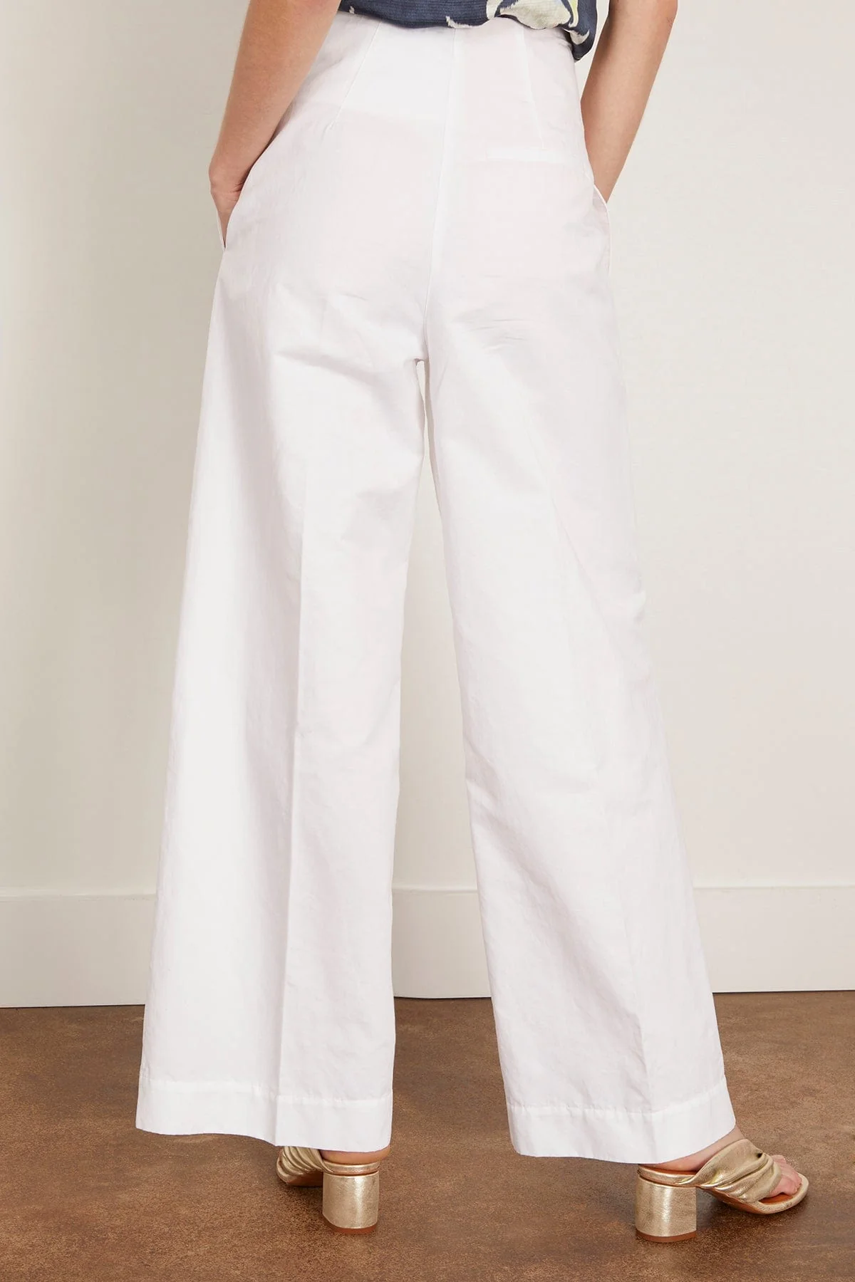 Chic Cotton Linen Wide Leg Pants in Giglio - Image 4