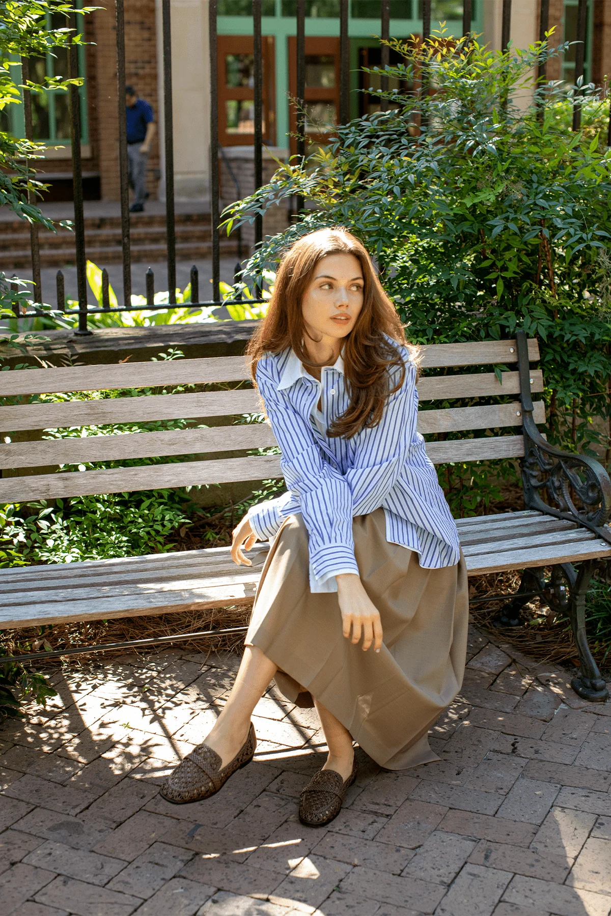 Double Shirt in Blue Stripe - Image 6