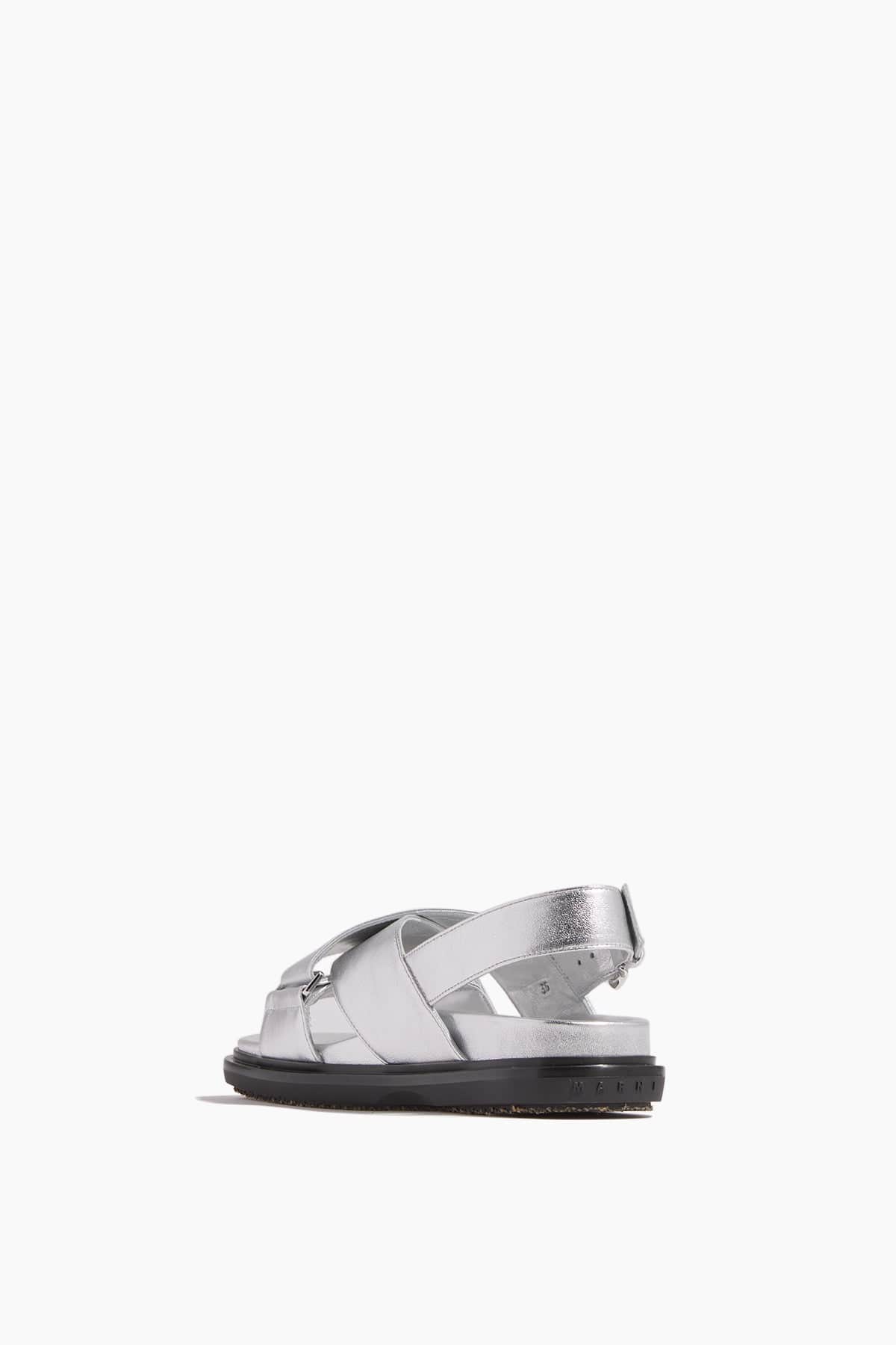 Fussbett Crisscross Sandal in Silver - Image 3