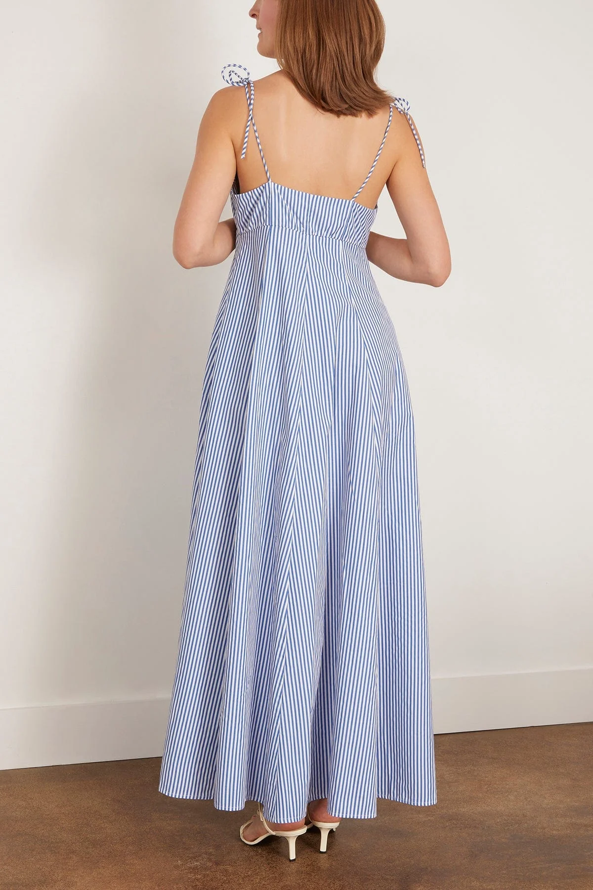 High Garden Maxi Dress in Blue Stripe - Image 4