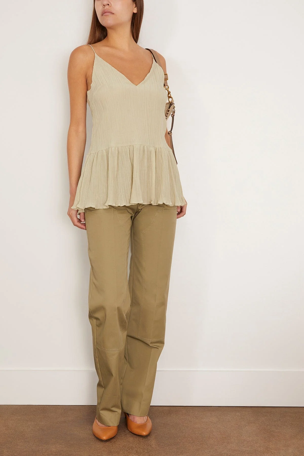 Lily Textured Flounce Top in Lime Blossom - Image 3