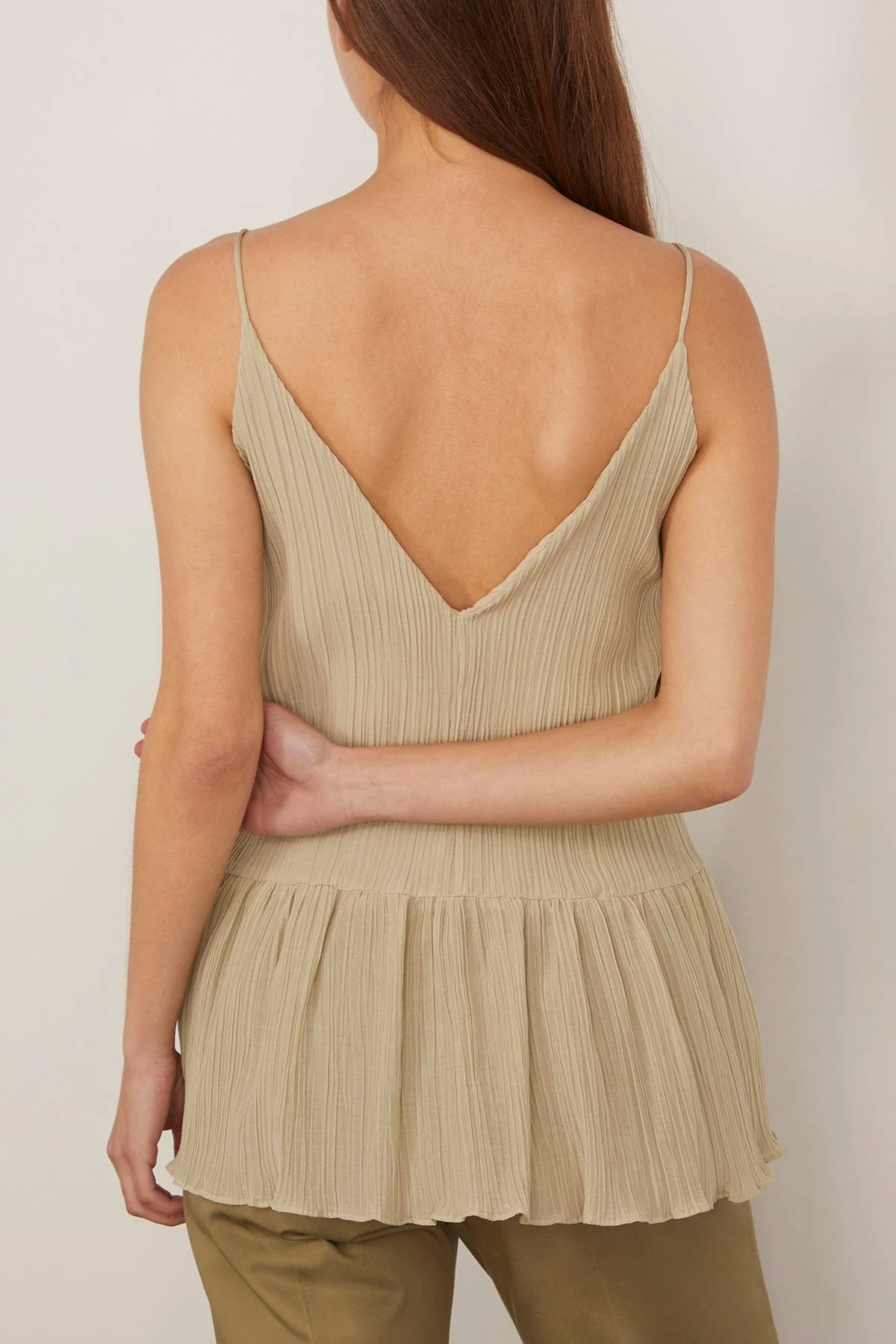 Lily Textured Flounce Top in Lime Blossom - Image 5