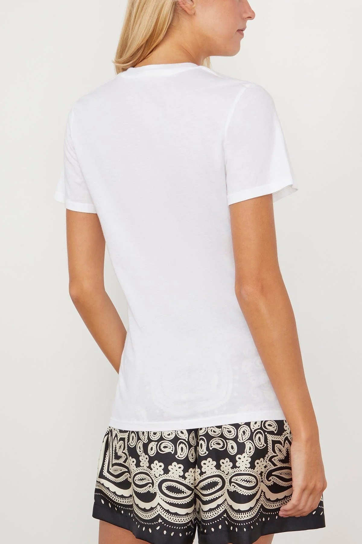 Mariela Crewneck Tee in White - Image 4