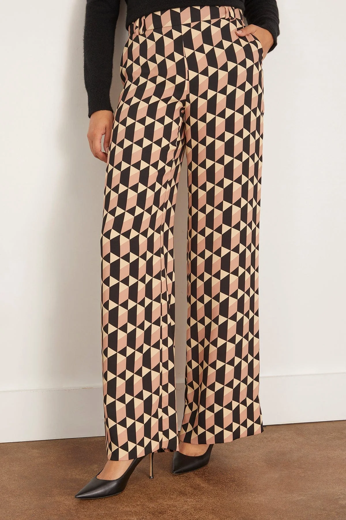 Maryam Pant in Beige/Black - Image 3