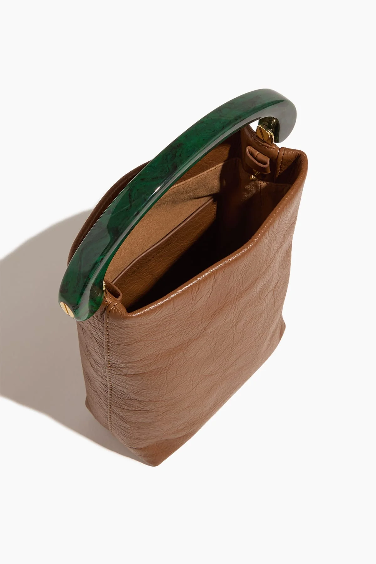 Micro Leather Bag in Tan - Image 3