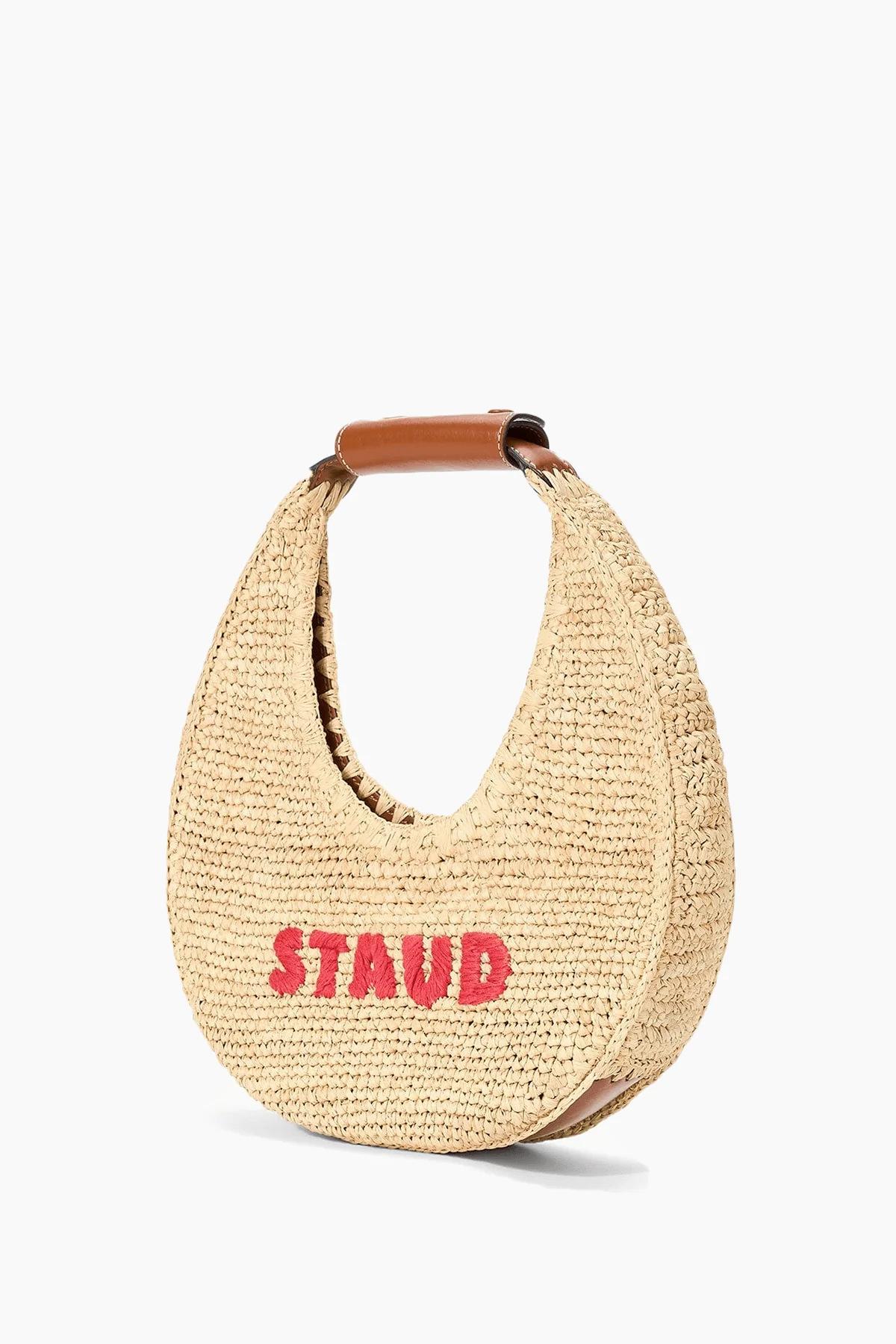 Moon Raffia Tote Bag in Great White - Image 3