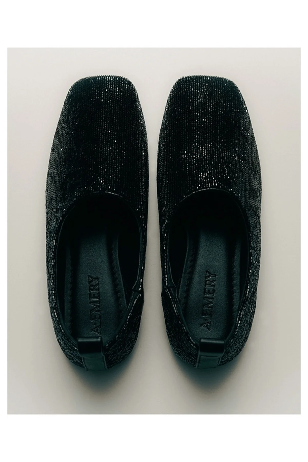 Pia Beaded Flat in Black - Image 5